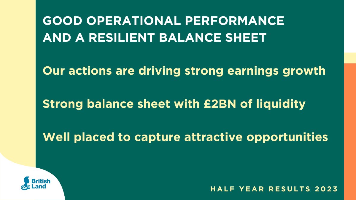 We have announced a strong half year operating performance today, reinforcing our conviction in our value-add strategy which is focused on sectors with pricing power. I would like to thank our people for their continued efforts over the half britishland.com/news-insights/… #BLHY2023