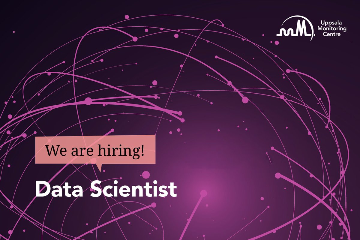 We're looking for a #DataScientist to join our Research Department to create, implement and evaluate novel methods to advance the science of #pharmacovigilance with statistical modelling and machine learning.

Sound interesting? Apply by 30 November 👉 ow.ly/9Eo850LAXWl