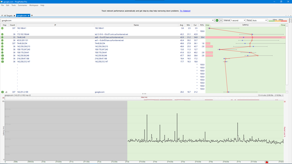 LubankoMitchell's tweet photo. @AskFrontier I am experiencing major packet loss. Talked to countless technical support techs online and even had a field tech replace my ont today, which didn't resolve the problem. Been trying everything yet nothing works. I NEED HELP. https://t.co/uHCNJ6T70z