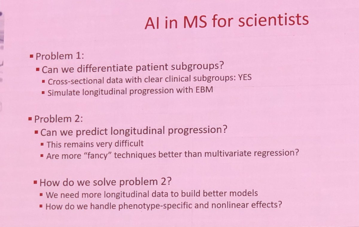 <a href="/Mennoke/">Menno Schoonheim</a> <a href="/MrtnStnwk/">Martijn Steenwijk</a> showing how new MRI sequences (fe DIR) can be build from existing standard MRI by AI, and how neuronal networks lose their flexibility in #MS
A big promise for AI use in imaging in #MS 💪🏻
<a href="/msdataalliance/">MS Data Alliance</a> 
#DataSavesLives