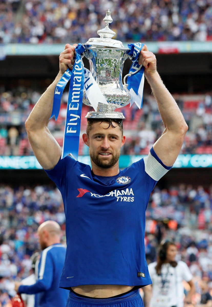 sportbible's tweet photo. OFFICIAL: Gary Cahill has announced his retirement from football aged 36.

The quickest Premier League player of all time to win every domestic trophy available 👏 https://t.co/4XDjPWPasF