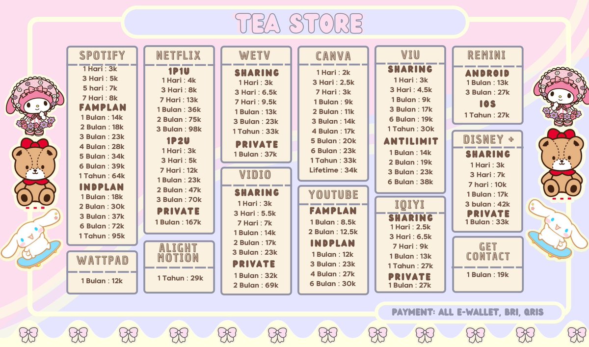 halooo! kalian lagi cari app prem yang murce? oh tentu saja ke <a href="/teajter/">tea · fsr on wa | open</a> solusinya ! 100% trusted 🌷 fast respon, proses nya cepet &amp;&amp; full garansi loooh 🫶🏻

💌 : DM <a href="/teajter/">tea · fsr on wa | open</a> / tiny.cc/teajter for fsr
💰 : All E-Wallet , QRIS &amp; BRI 


#zonauang