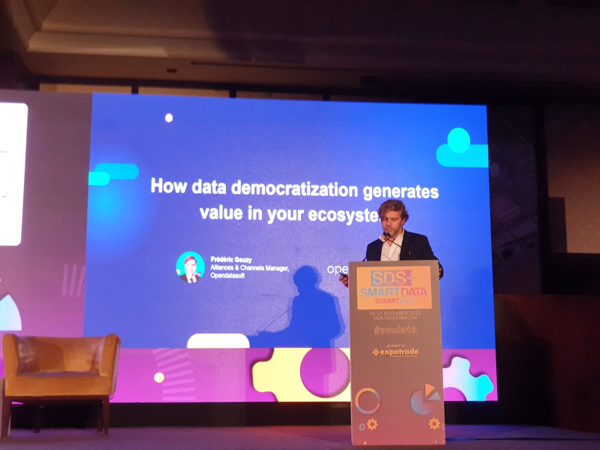 expotradeglobal's tweet photo. How data democratization generates value in your ecosystems? presented by Frédéric Gauzy @Opendatasoft. Last session for today #SMDATA https://t.co/mnNl6Q1Yzt