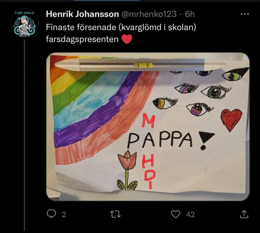 De har sin fars mörka persiska ögon, liksom alla barn som brås på sina fäder genetiskt, och inte på de sätt Henko verkar tro att saker och ting fungerar.