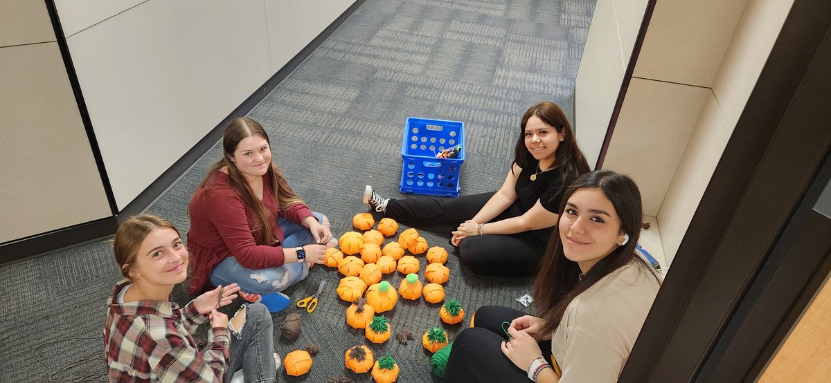 MHS_FCS's tweet photo. Principles of Education and Training preparing decorations and activities for MHS Preschool. https://t.co/Psw5SA2lqe