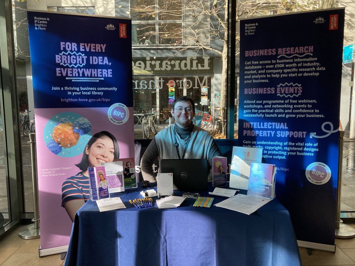 Come and say hi to our team on our information stand in Jubilee Library, Brighton @BHLibraries foyer today and tomorrow 10am - 12pm! Celebrating Global Entrepreneurship Week, and getting the word out about the support that we offer!