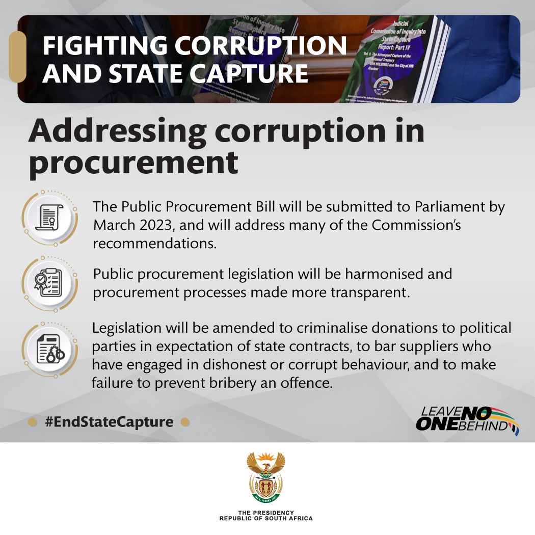 DOAgov_ZA's tweet photo. FIGHTING CORRUPTION AND STATE CAPTURE. #endstatecapture #LeaveNoOneBehind @GCISMedia https://t.co/kSD6jGCsaW