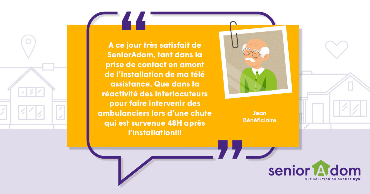 Jean, bénéficiaire chez SeniorAdom nous partage son témoignage.