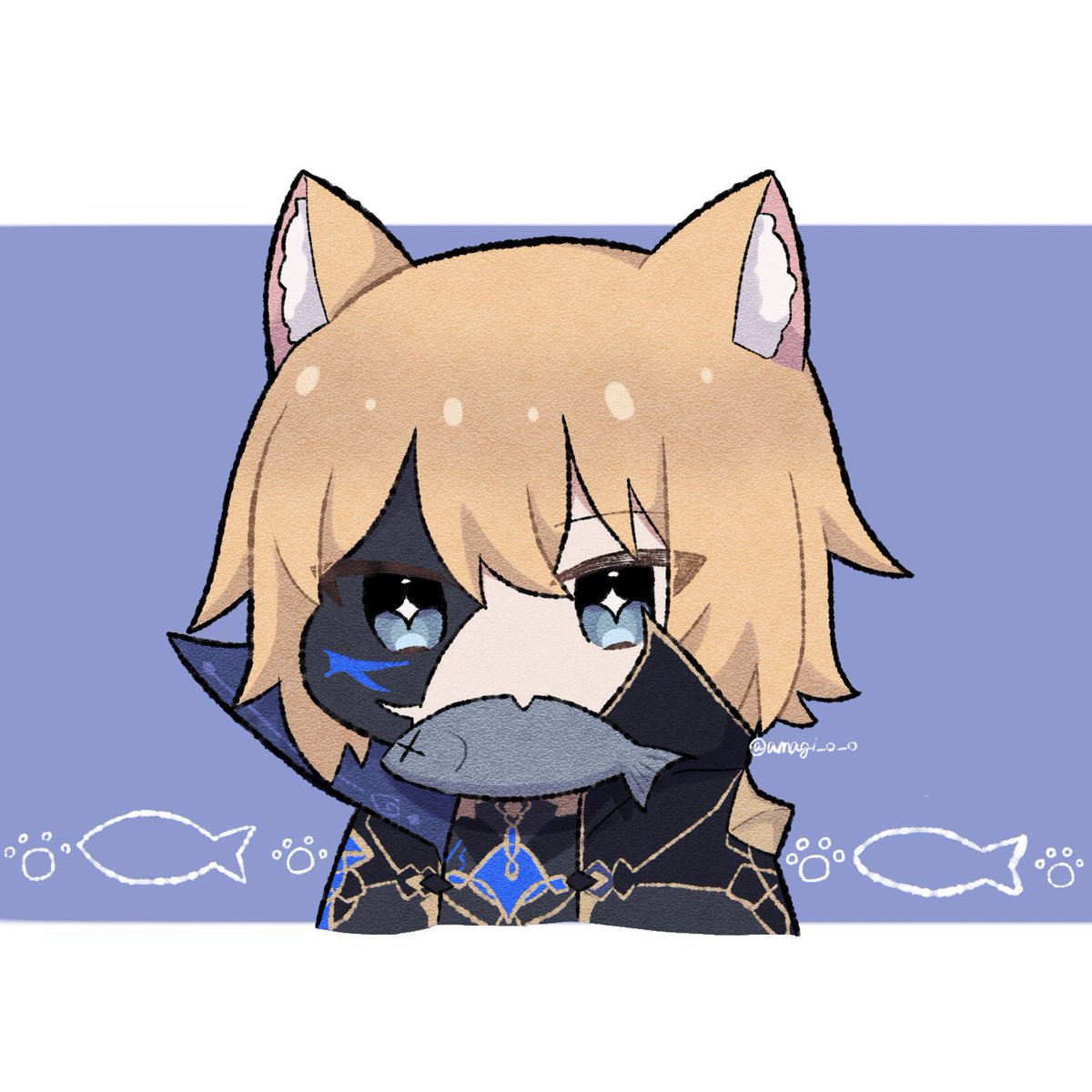 animal ears fish solo cat ears 1boy blonde hair male focus  illustration images