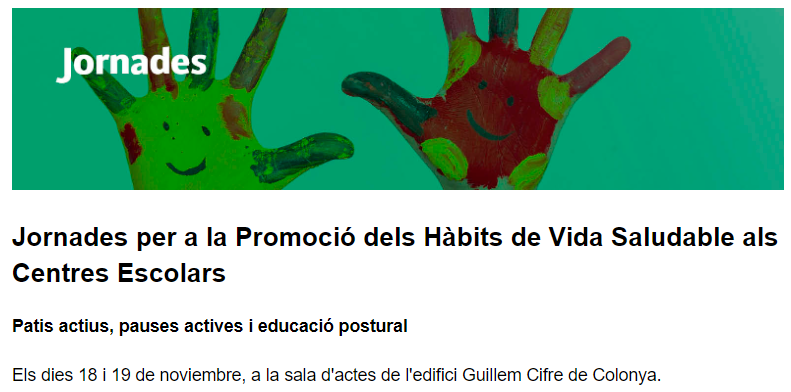 AinaPanades's tweet photo. Recorda‼️ aquest divendres i dissabte celebram les Jornades per a la Promoció dels Hàbits Saludables 😀👏

a la @UIBuniversitat 

amb la col·laboració de @IRIEinstitut @COLEFBalears @EducacioUIB @EDUN_IB @UIBsaludable @GOIB_Social @esportsIB

També a les Seus de Menorca i Eivissa https://t.co/iEMQk7FAU8