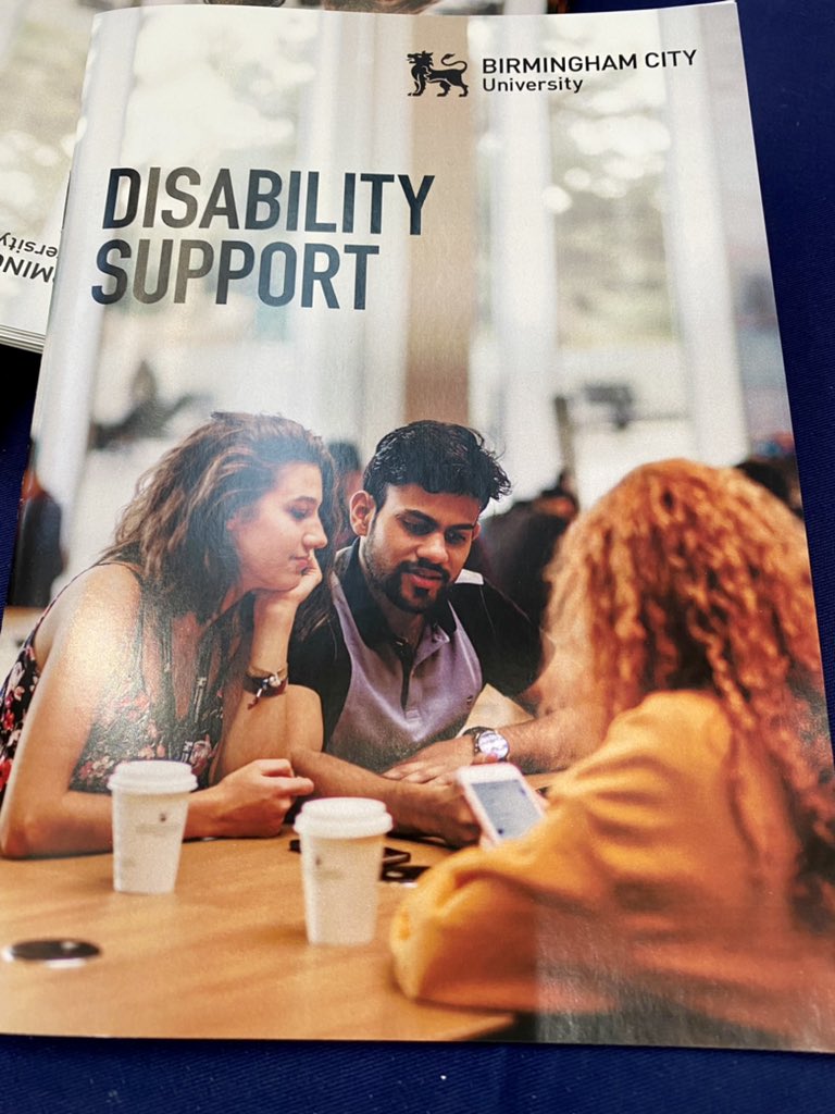 BCUsupport's tweet photo. The Disability Support Team are in Curzon Atrium right now if you’d like a chat or a leaflet 😊 #RefreshforSuccess https://t.co/PYF5x6XgYx