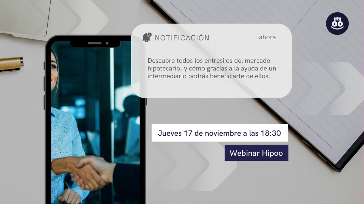 HipooDigital's tweet photo. Acompáñanos mañana día 17 de noviembre a las 18:30h para conocerlo todo sobre la forma más sencilla de contratar tu hipoteca: la intermediación hipotecaria 🔴

¡Te esperamos!

Inscríbete aquí ⬇
https://t.co/i45CDc338w

#hipotecas #hipotech #fintech #hipoo #startup #interes https://t.co/8qWEpgjnbw