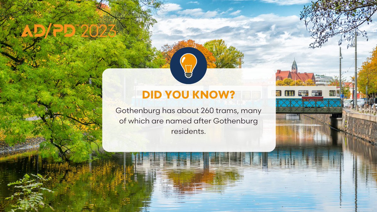 adpdnet's tweet photo. Discover #Göteborg - a city that combines vibrant urbanity, a friendly vibe, and seaside charm.💡Here are 3 facts you didn't know!
😊 See, Gothenburg truly has something to offer to everyone. https://t.co/OdWmrqVpWS?
#alzheimers #endAlz #neuroscience #neuroconference #parkinsons https://t.co/n5Raa3APN7