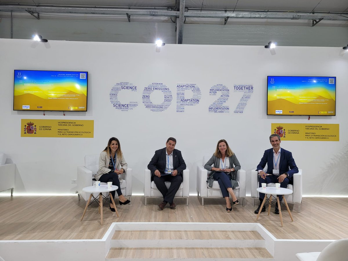 Nuestro responsable de Gas Advocacy, <a href="/GermanMedinaLop/">Germán Medina</a>, ha participado en la mesa redonda ‘The role of Renewable gas in decarbonizing the economy’, organizada por <a href="/CEOE_ES/">CEOE</a>  y  <a href="/sedigas/">Sedigas</a> en el marco de la #COP27 .
🧵