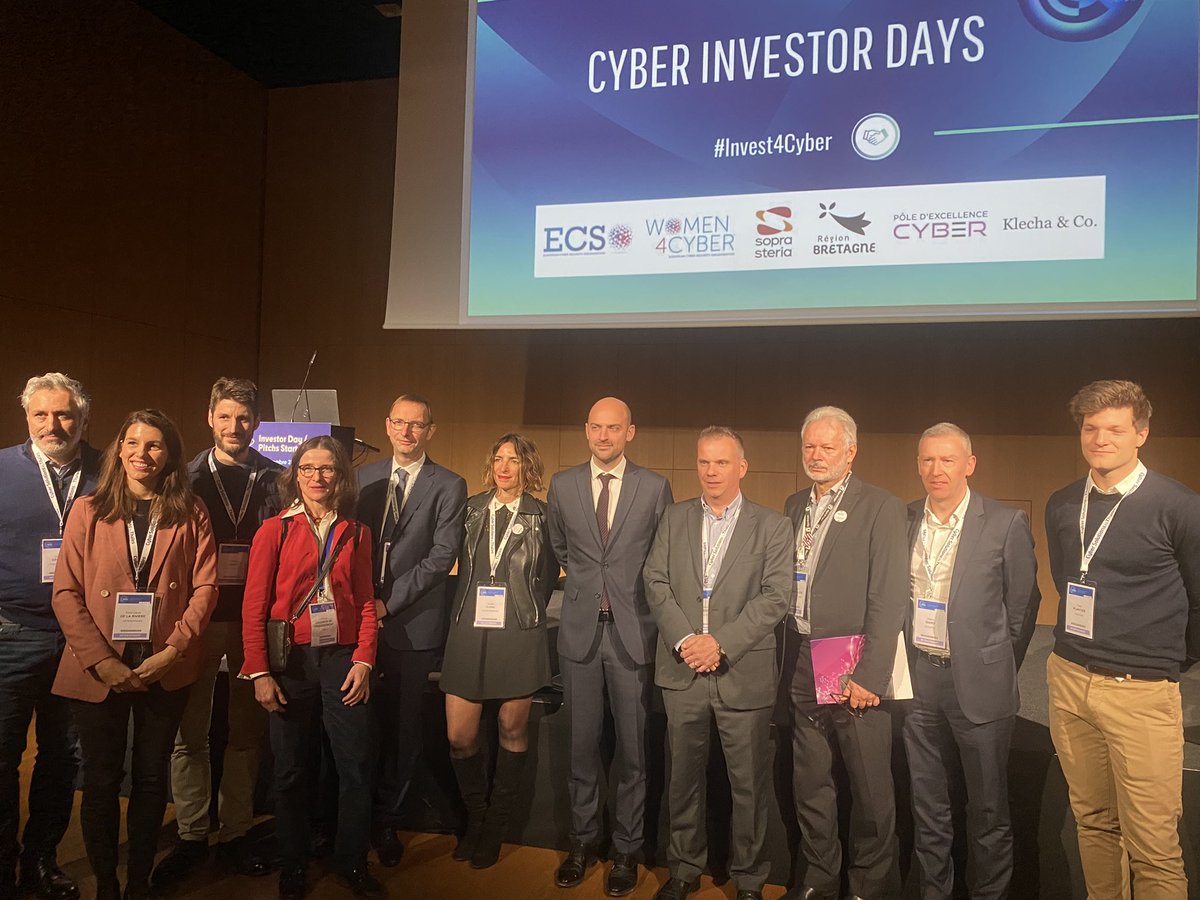 Nous sommes présents à la #EuroCyberWeek cette semaine. <a href="/aldelariviere/">Anne-Laure de La Rivière</a> a rencontré <a href="/jnbarrot/">Jean-Noël Barrot</a> et les startups #cyber de demain à l’Investor Day #Invest4Cyber. Hermance Baudry est intervenue à la table-ronde « Femmes dans la cyber:pourquoi pas moi? » <a href="/ExcellenceCyber/">PôleExcellenceCyber</a> <a href="/ecso_eu/">ECSO</a>