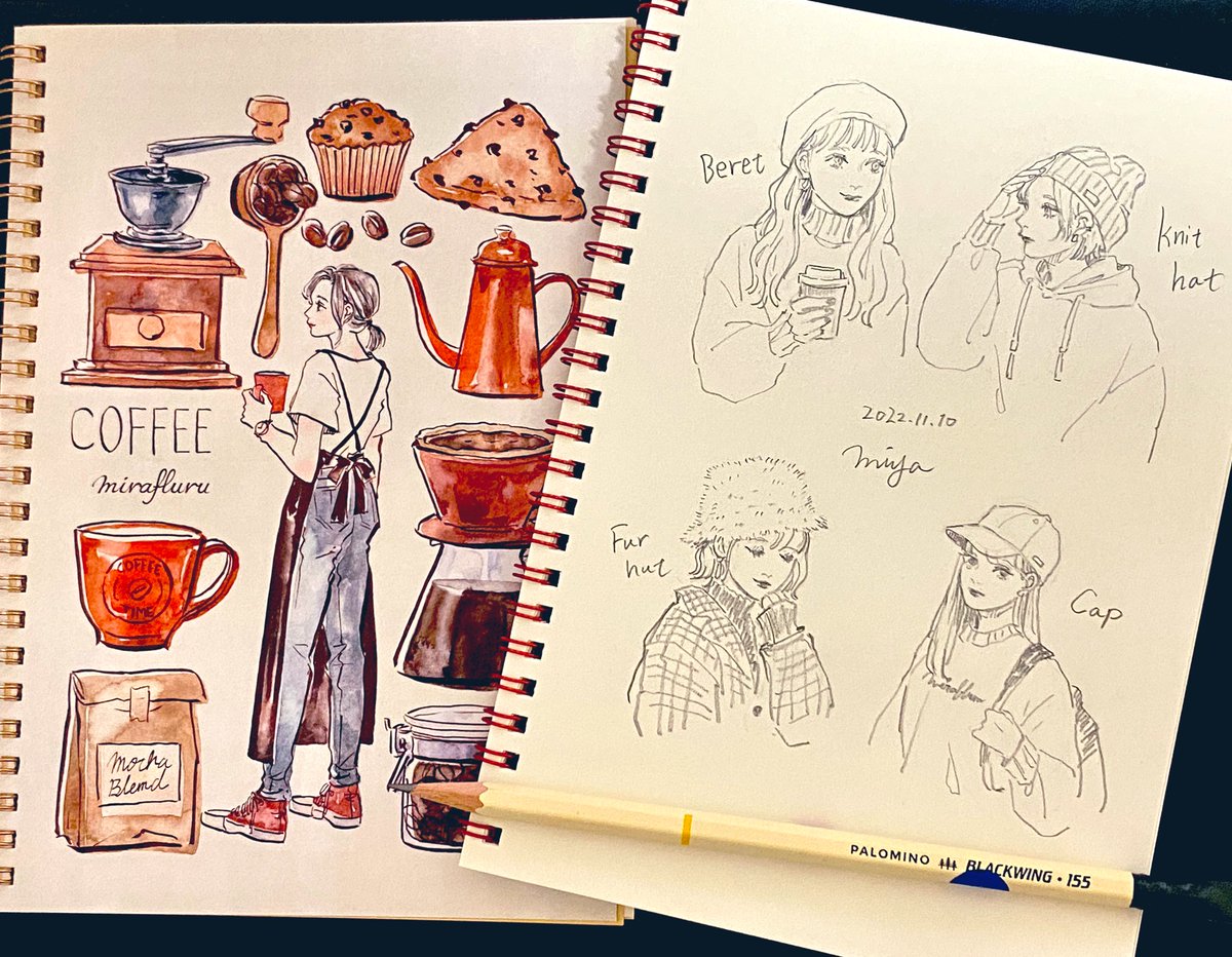 Coffeeクロッキー帳の中身の紙がリニューアルしたので試し描きしました☕️📔
ページ数が増えて、より鉛筆が乗りやすく、消しゴムもかけやすいです。
https://t.co/2zalqW2aVF
#mirafluru 