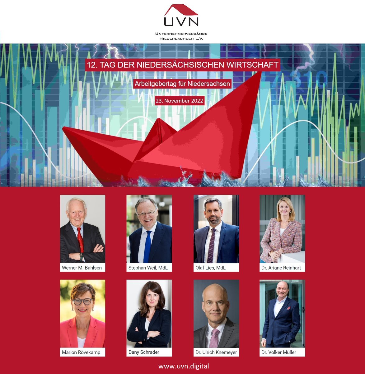 Noch eine Woche bis zum 12. Tag der niedersächsischen Wirtschaft #TDNW - dem #Arbeitgebertag. Wir freuen uns auf Top-SprecherInnen aus Politik &amp;Wirtschaft sowie lösungsorientierte Diskussionen #Zukunftgestalten #Wirtschaftsstandort #Wettbewerbsfähigkeit #Infrastruktur #Bürokratie