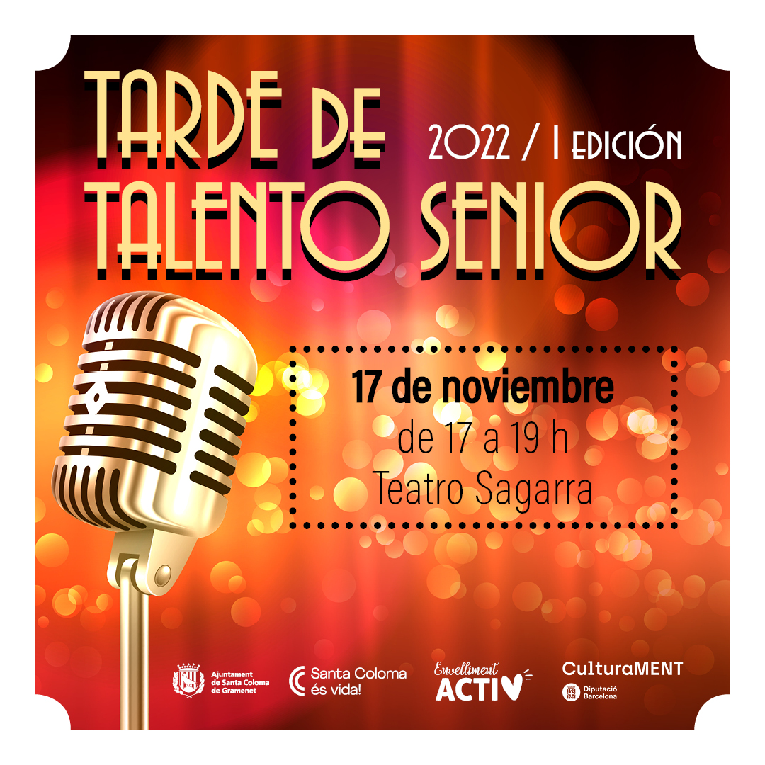 Aquest dijous 17 a les 17.00 hores al Teatre Sagarra homenatge al talent de les persones grans.
#santacolomaésvida