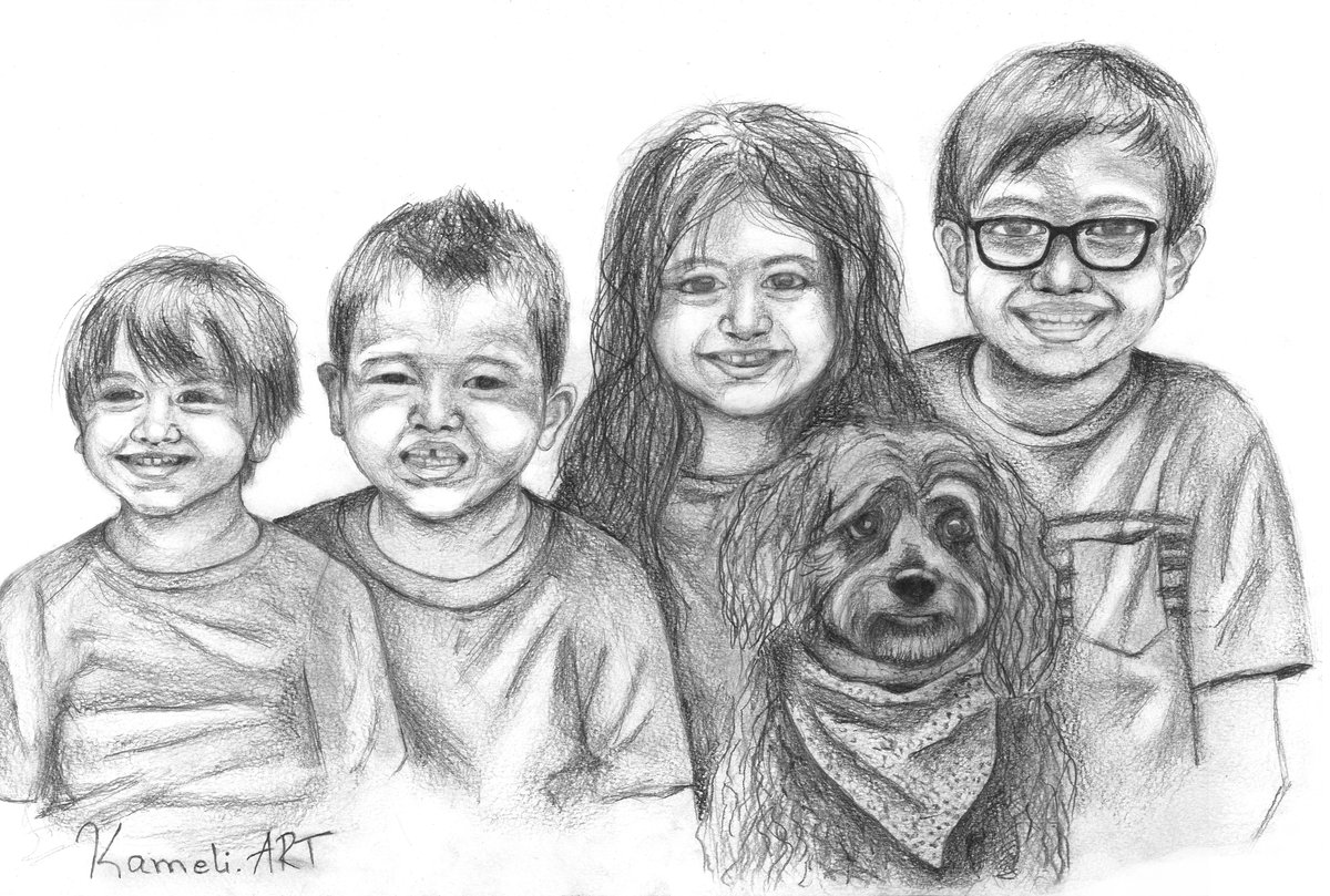 Dear cutomer, thank you for letting me draw your beautiful family! It was my absolute pleasure! 💕
I am looking forward for more commissions! DM me! 👩‍🎨
#ArtistOnTwitter #painting #commissionart