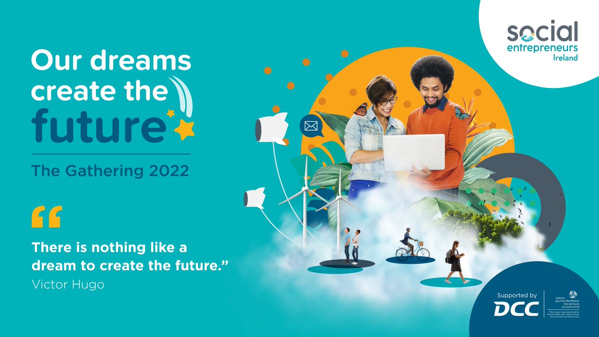 "There is nothing like a dream to create the future"⭐

Our annual showcase and celebration of the work of Social Entrepreneurs Ireland and our community is taking place next Tuesday, November 22nd!  

Keep up to date with the hashtag - #SEIGathering22 😃

#ARISE #ChangingIreland