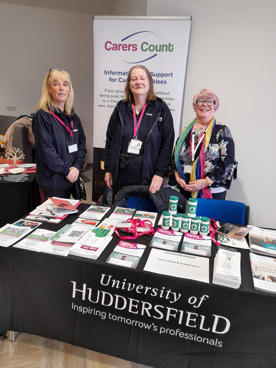 Great to be invited to the self-care event at #Huddersfielduniversity. Come down to student central and have a chat.
#selfcare #carers #working carers #CarersCount