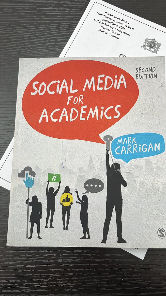 Ihsane Hmamouchi (@epirheum) on Twitter photo In preparation for my talk for #ARLAR23: Social media to empower academic research, I just received <a href="/mark_carrigan/">Mark Carrigan</a> new edition 📒
Looking forward to sharing my feedback with you 🤓
<a href="/ArLARheumatolog/">The Arab League of Associations For Rheumatology</a> In preparation for my talk for #ARLAR23: Social media to empower academic research, I just received <a href="/mark_carrigan/">Mark Carrigan</a> new edition 📒
Looking forward to sharing my feedback with you 🤓
<a href="/ArLARheumatolog/">The Arab League of Associations For Rheumatology</a>