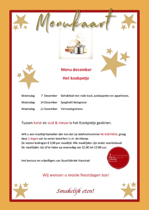 🍽️Tijd alweer voor de laatste menukaart van 2022. 
Als dát geen heerlijk december-menu is? 😊 
Alvast: bon appétit!👌🍴
En hele mooie en fijne feestdagen! 💫