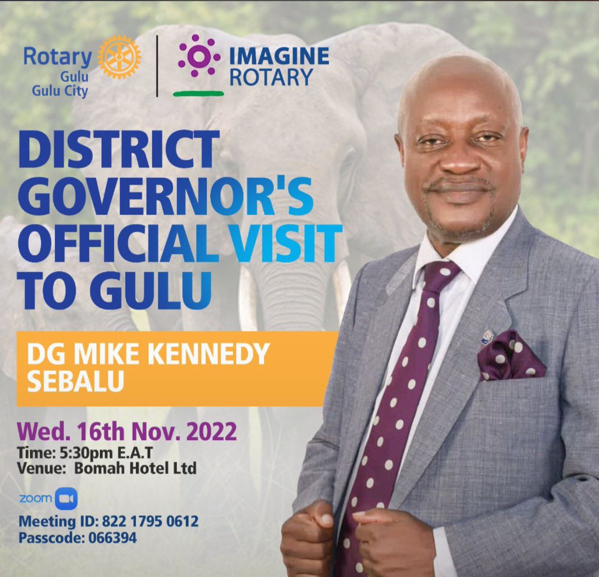Today is the Dday for the mother and child.  Gulu and Gulu City are hosting the Governor's visit as a family.  Cooperation, collaboration and coordination at the very best. Looking forward to seeing you all amazing Rotarians.