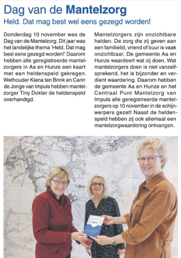 De aanvraag van de mantelzorg waardering van <a href="/aaenhunze/">gemeente Aa en Hunze</a>  en <a href="/ImpulsWelzijn/">Impuls Welzijn</a> kan nog tot 20 november 2022 via 06 11517036