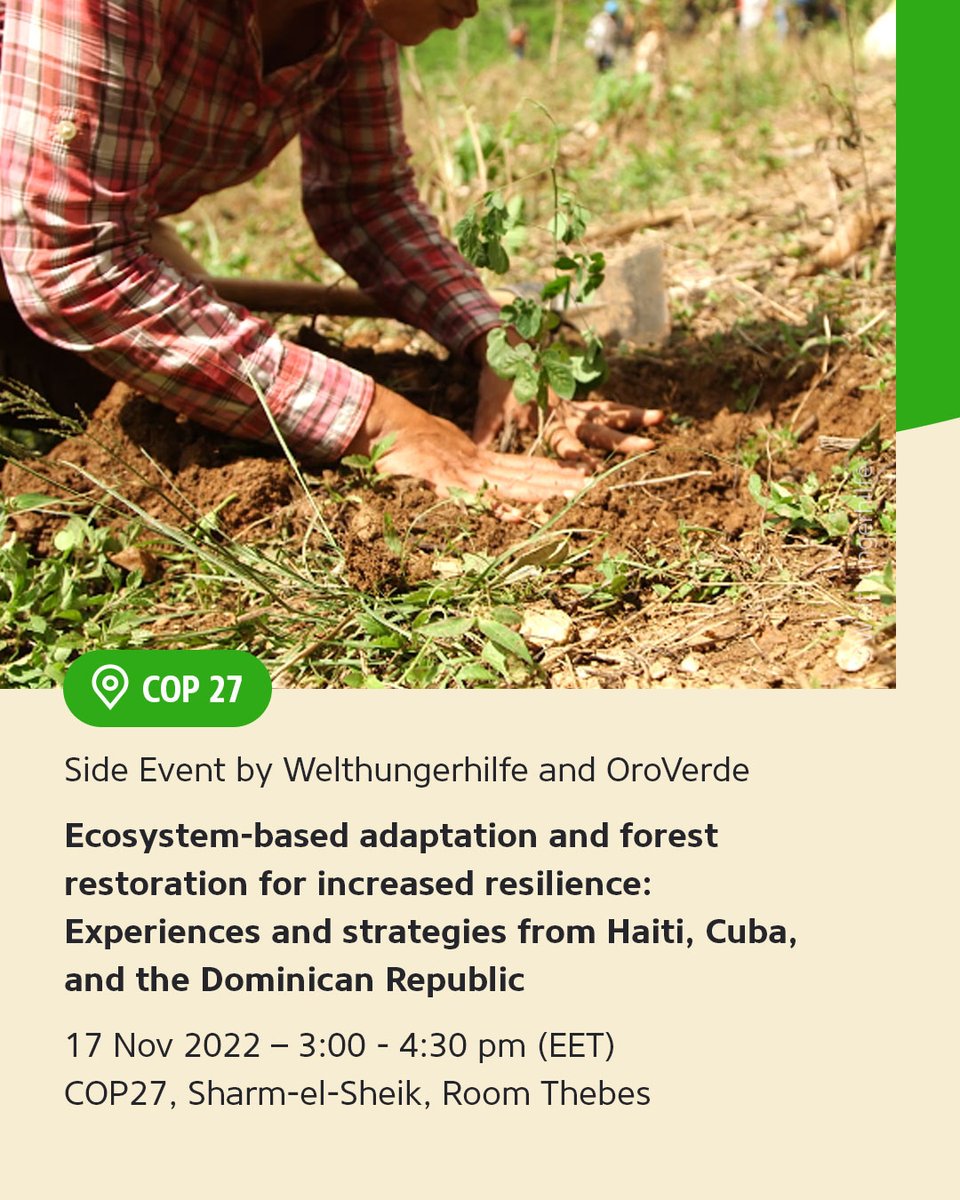 Bei der Klimakonferenz #COP27 stellen wir am Donnerstag, 17. November, in einem Side Event Erfahrungen aus dem Projekt vor. 

Alle Informationen und Livestream-Links findest Du hier: welthungerhilfe.de/aktuelles/vera…