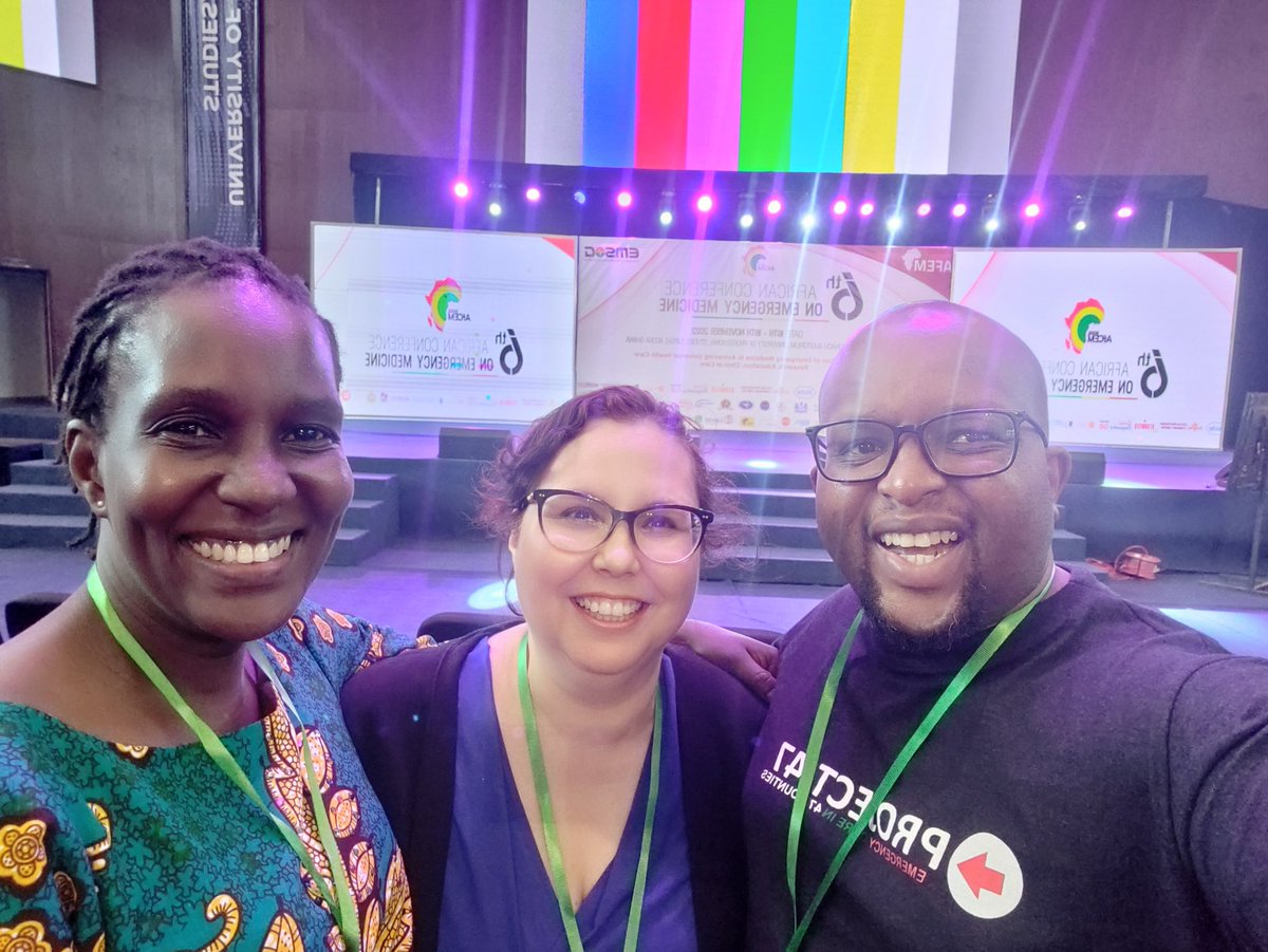 emkefoundation's tweet photo. @afemafrica Past Presidents at @afcem2022. Great job @emsoGH for a fantastic welcome to Ghana. Looking forward to engaging with colleagues from around the world on how we can collaboratively strengthen emergency medical care to save lives. #EMKF #emergency #everylifematters https://t.co/pZpqNyOQaP