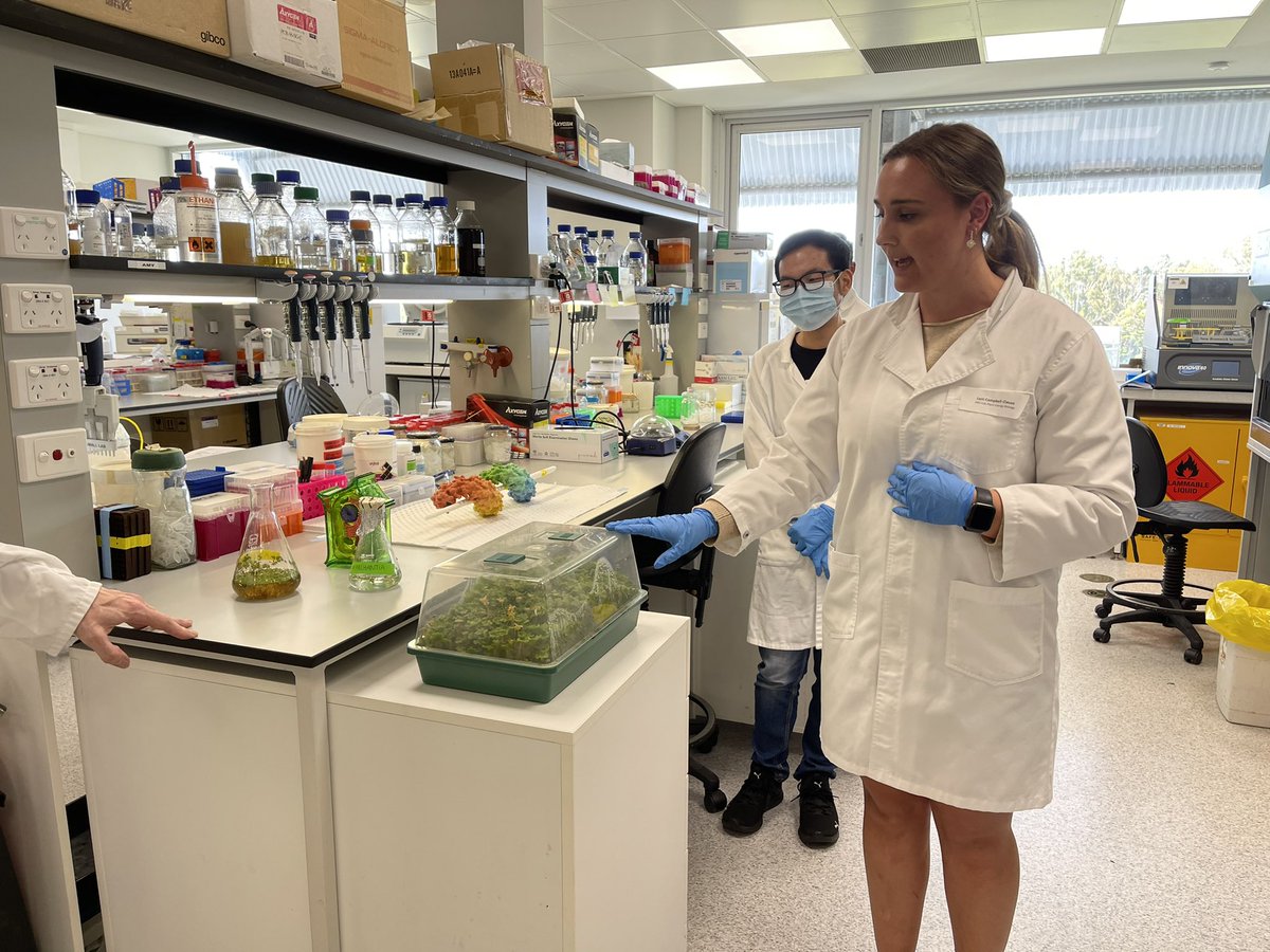 Int_SpaceCentre's tweet photo. As the Plants for Space Centre of Excellence moves into its next phase, today a few guests refreshed their knowledge on the work being done in the three of the labs to perfect the growth of plants in space for food, medicine and wellbeing. 

@ahmillar9 @ry_lister Ian Small https://t.co/GsDdk7R90r