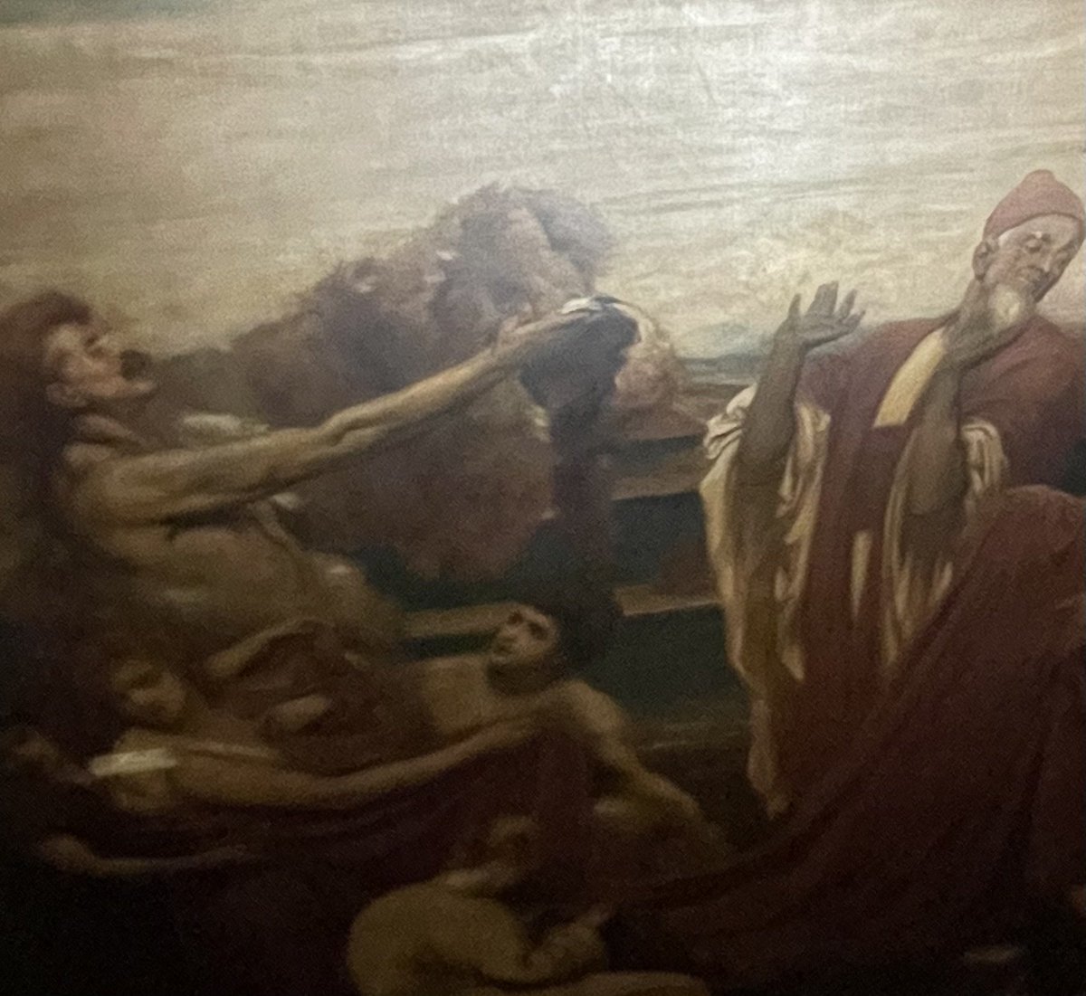 Mtfrancis's tweet photo. Rushing to a meeting this morning in the City, had to drop by the #RoyalExchange to check out this masterpiece: “#Phoenicians Trading with Early #Britons”. Saddened to see it hidden behind walls, out of public sight #Lebanon #Lebanese #UnitedKingdom https://t.co/4RjDitzamo
