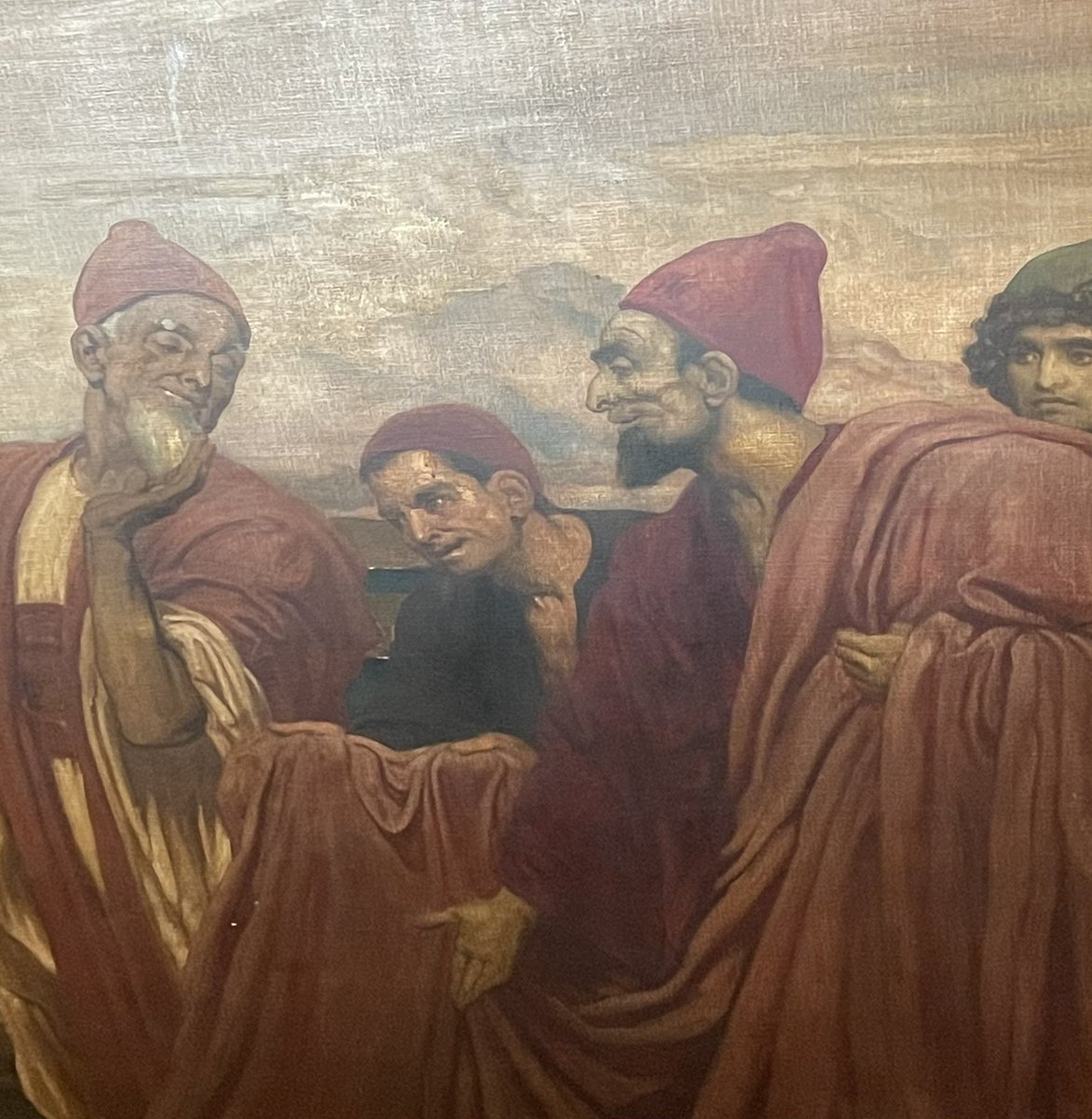 Mtfrancis's tweet photo. Rushing to a meeting this morning in the City, had to drop by the #RoyalExchange to check out this masterpiece: “#Phoenicians Trading with Early #Britons”. Saddened to see it hidden behind walls, out of public sight #Lebanon #Lebanese #UnitedKingdom https://t.co/4RjDitzamo