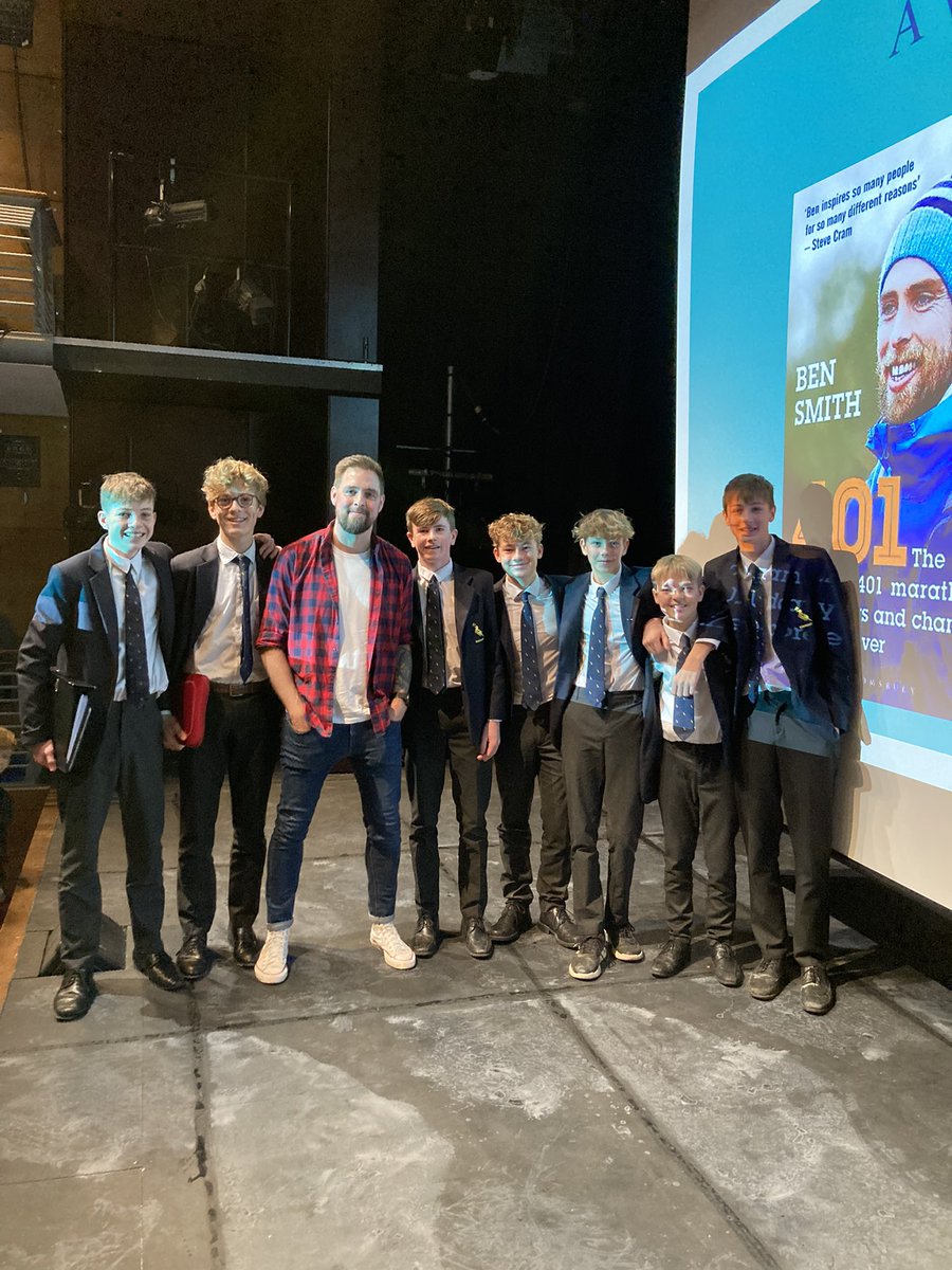 ReptonLife's tweet photo. A truly inspirational talk this morning from Ben Smith. Ben spoke powerfully about his own experiences of bullying &amp; the impact this had on him. He went on to talk about running 401 marathons in 401 days. The B &amp; A Block were truly engaged by his story @HMC_Org #AntiBullyingWeek https://t.co/HjP9Ag8vAb
