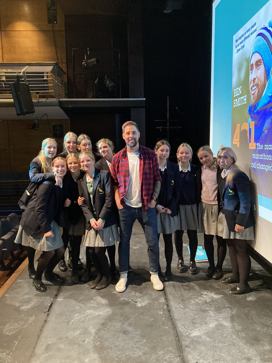 ReptonLife's tweet photo. A truly inspirational talk this morning from Ben Smith. Ben spoke powerfully about his own experiences of bullying &amp; the impact this had on him. He went on to talk about running 401 marathons in 401 days. The B &amp; A Block were truly engaged by his story @HMC_Org #AntiBullyingWeek https://t.co/HjP9Ag8vAb