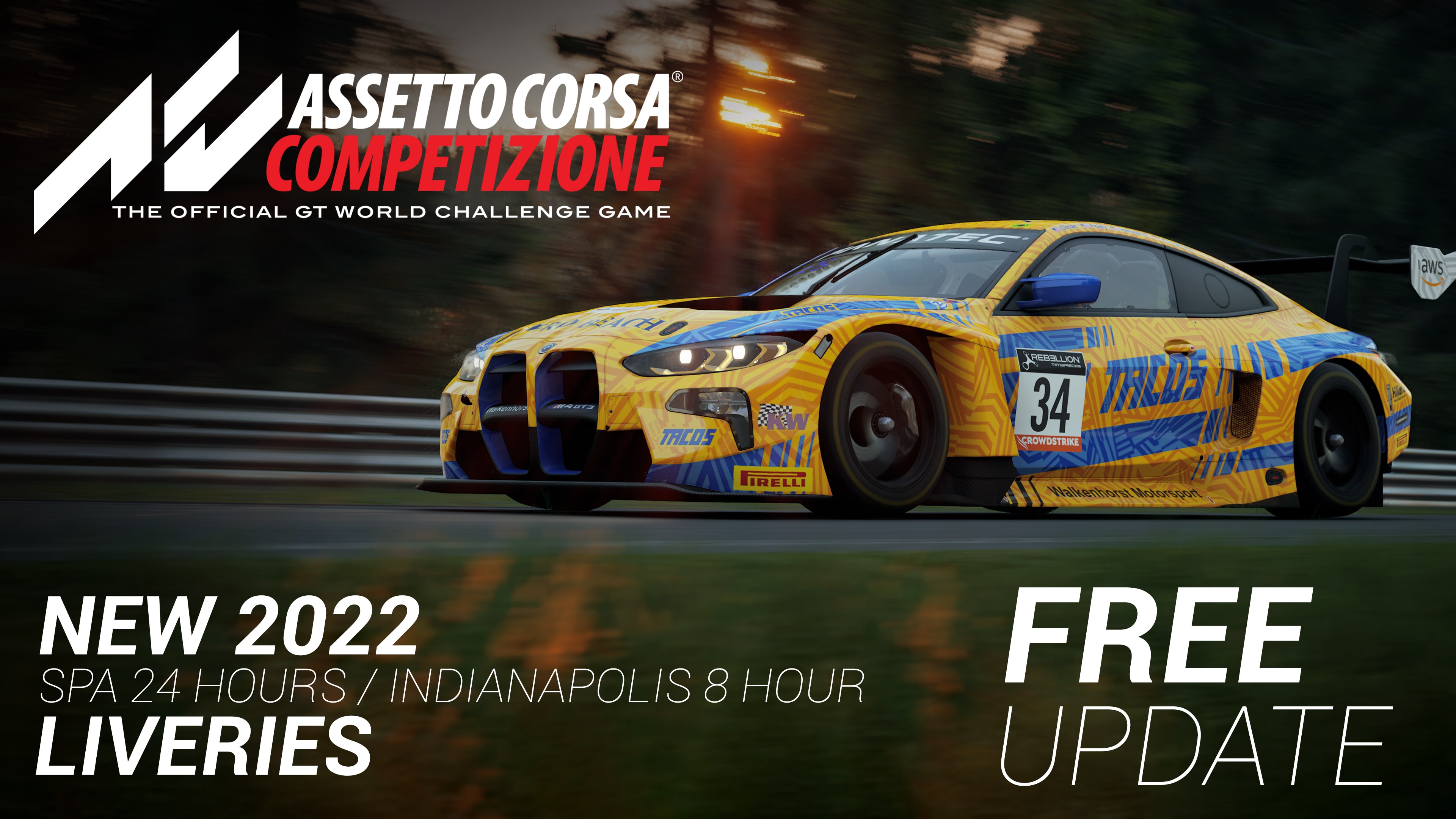 Assetto Corsa Competizione Update Assetto Corsa on X: "PC Sim Racers, time to head back out on track! Our  latest update, featuring the 2022 TotalEnergies 24 Hours of Spa AND the  2022 Indianapolis 8 Hour liveries
