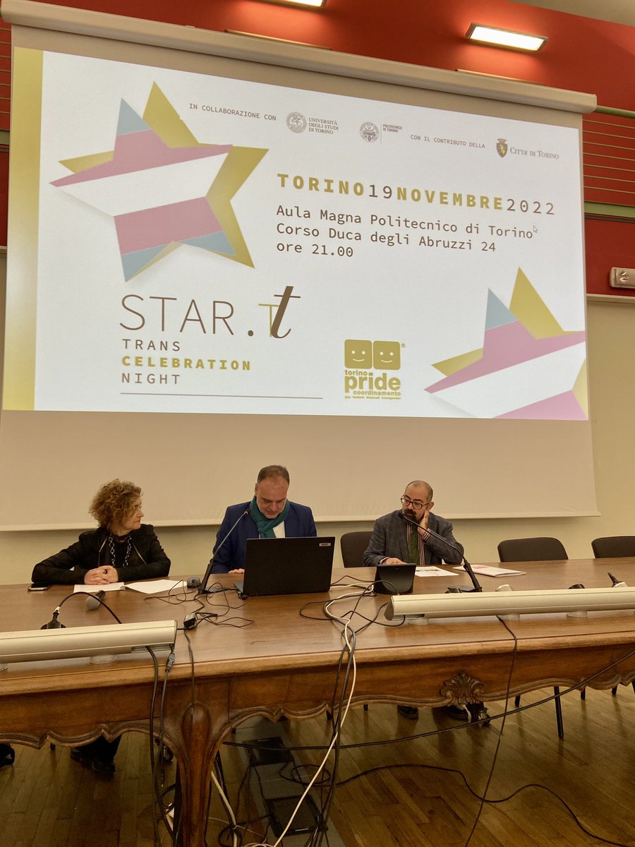 Il Rettore Geuna introduce la conferenza stampa della terza ediz. di STAR.T - Trans Celebration Night: il 19/11 alle 21 in Aula Magna <a href="/PoliTOnews/">Politecnico di Torino</a>, @TorinoPride con i 2 Atenei Torinesi e <a href="/twitorino/">Città di Torino</a> celebrano il Transgender Day of Remembrance #tdor #transgender #start #lgbtqia