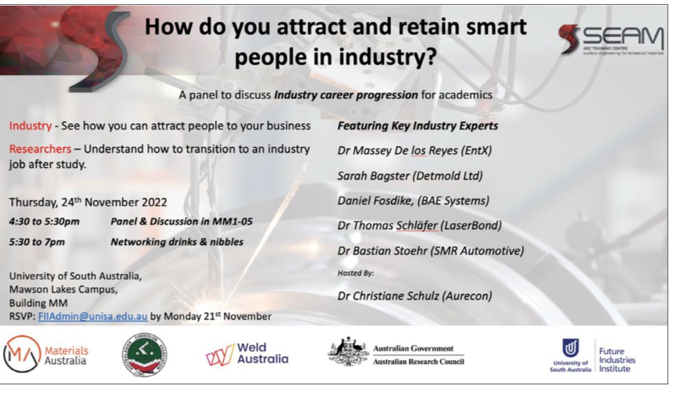 Colin Hall (@colinjameshall) on Twitter photo Our <a href="/arc_gov_au/">Australian Research Council</a> Training Centre (SEAM) is have an Industry/Academia discussion on transitioning to an industry career and how to get industry to understand the benefits Our <a href="/arc_gov_au/">Australian Research Council</a> Training Centre (SEAM) is have an Industry/Academia discussion on transitioning to an industry career and how to get industry to understand the benefits