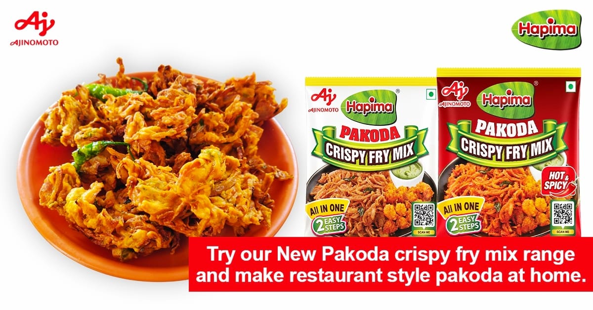 ajinomotoindia's tweet image. Try our New Pakoda crispy fry mix range and make restaurant style pakoda at home. 
Now available in stores near you. 
#hapimapakoda #crispyfrymix #newproductdrop