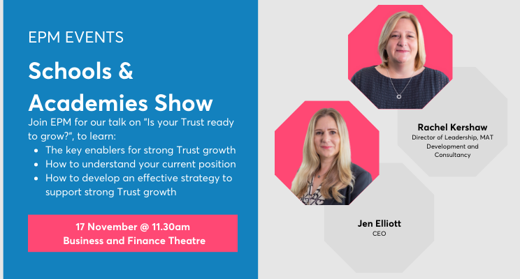 education_epm's tweet image. Is your Trust ready to grow?

Find out by joining Rachel Kershaw and Jen Elliott tomorrow at the #Schools &amp;amp; #Academies Show. Rachel and Jen will ensure you understand the key enablers for growth to support you in developing an #effectivestrategy
@SAA_Show #SAAShow #MATdevelopment