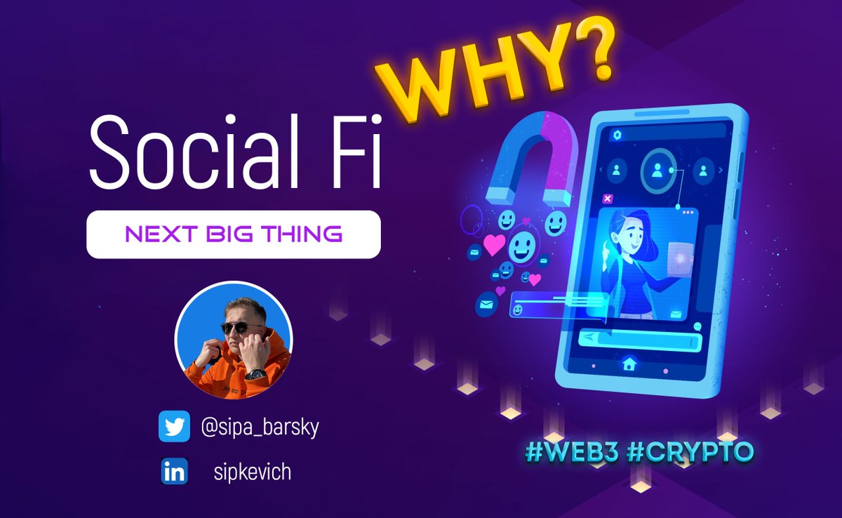 Hey guys, have you heard about the next big thing in #web3 - #SocialFi ?

What it is and WHY?
Check my new article on <a href="/Medium/">Medium</a> 
medium.com/@a.sipkevics/i…

#Crypto