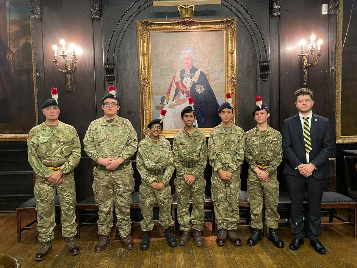 Cadets from 103 represented the WHOLE of the ACF on Monday night at the Ulyseses Trust, Trustees presentation eve at the Apothecaries Hall in London. The Trustees were very impressed with the cadets conduct and chat. Especially Cpl Spittles Presentation about the Wales expedition