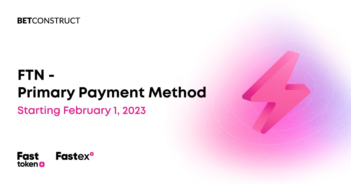 @BetConstruct will adopt Fasttoken (FTN) as its primary payment method

Starting from February 1, 2023, the #iGaming and betting software developer BetConstruct will accept FTN for all types of payments.

