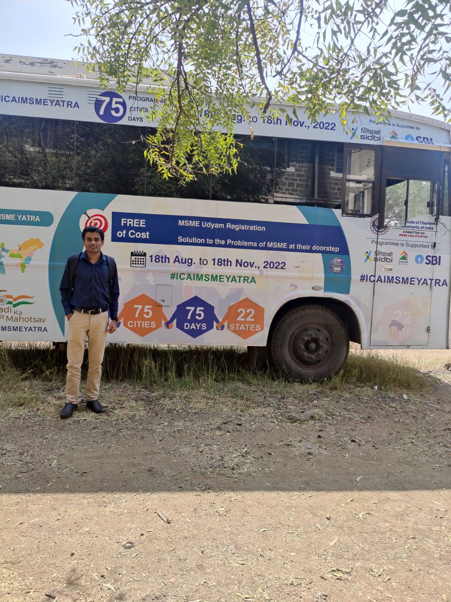 sidbiofficial's tweet image. The bus of #ICAIMSMEYatra reached Sangli. The role of #SIDBI in developing #MSMEecosystem in the country, #Digitisation of #creditprocess and various #directcredit schemes were presented to existing #Entrepreneurs and #Aspiring entrepreneurs. 
#SIDBIMSME #DigitalBankingUnit #MSME