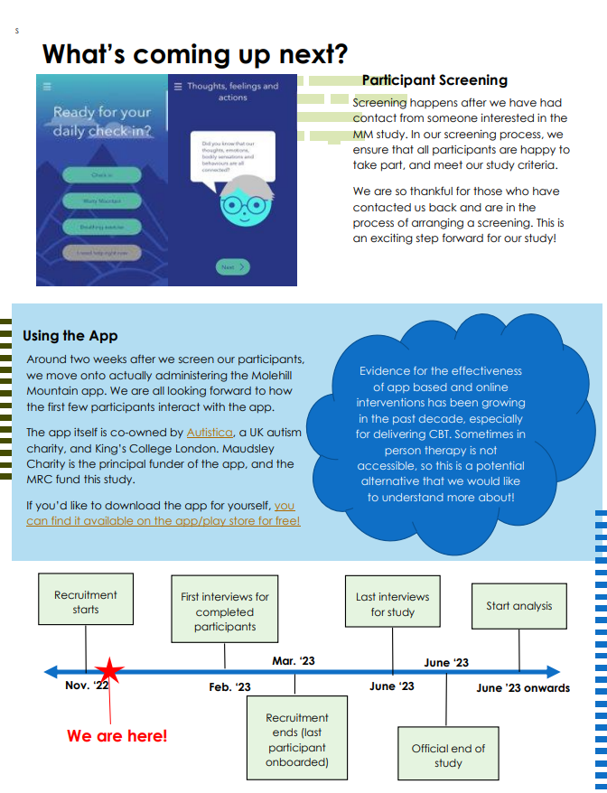 Have a look at our winter newsletter for a more thorough update on the Molehill Mountain study. If you've got any questions just let us know!