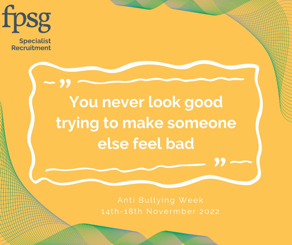 There is no place for bullying in the school playground or the workplace. We support #antibullyingweek2022