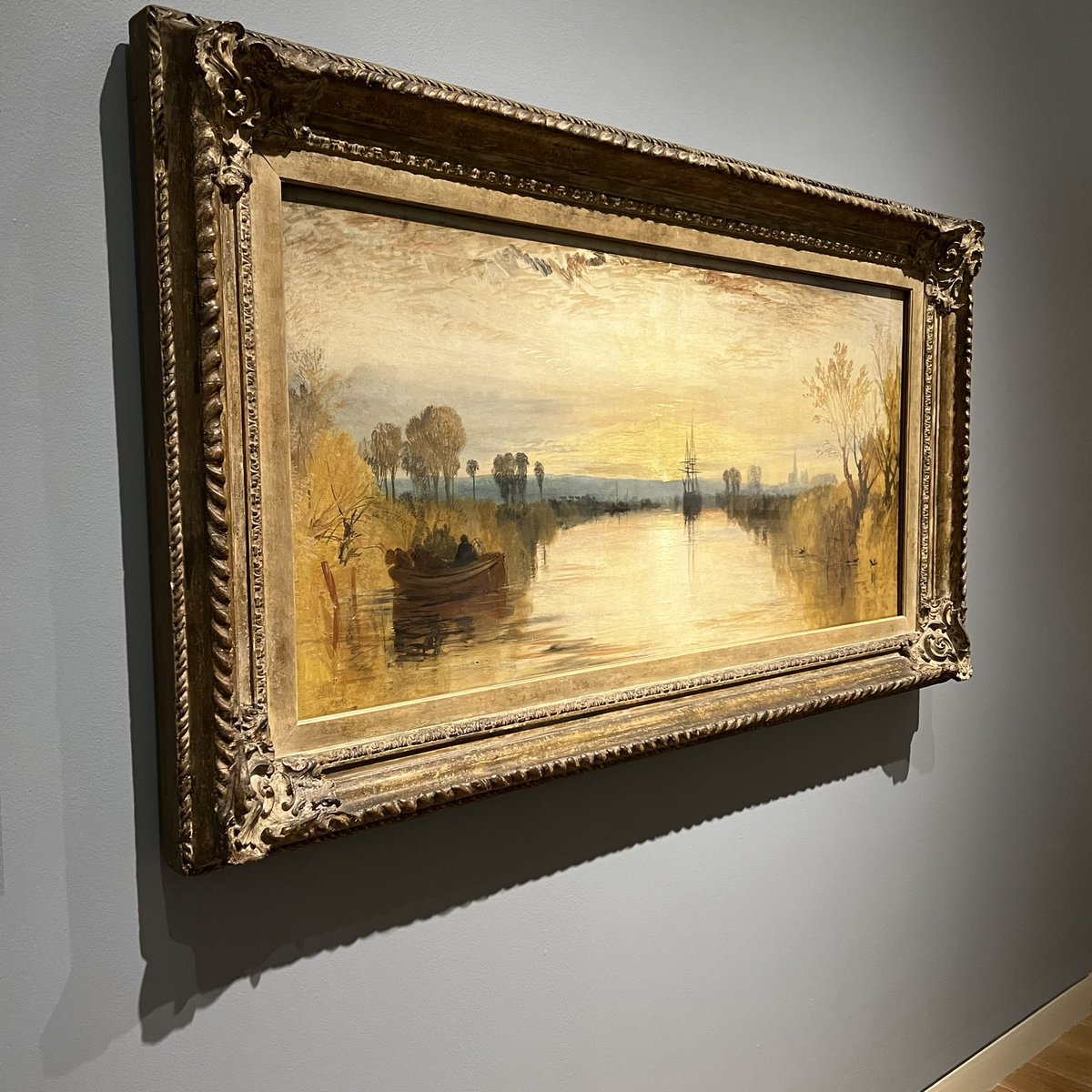 Returning ‘home’ after 200 years … Turner’s Chichester Canal. I was lucky to spend the morning keeping an eye on it while I volunteered at @PallantGallery #volunteering #sussexlandscape #exhibition