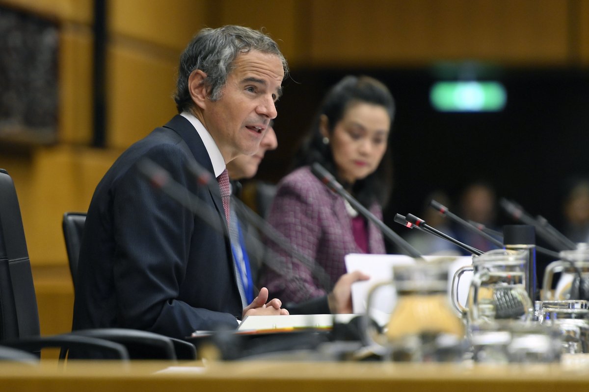 rafaelmgrossi's tweet photo. Our Board of Governors meeting opened today. I informed Governors that I've just returned from #COP27 where @IAEAorg is present &amp; engaged in important areas where we can help—nuclear is at the table, to mitigate #ClimateChange &amp; contribute to adaptation w/ #NuclearScience &amp; tech. https://t.co/b9pQkjkga4
