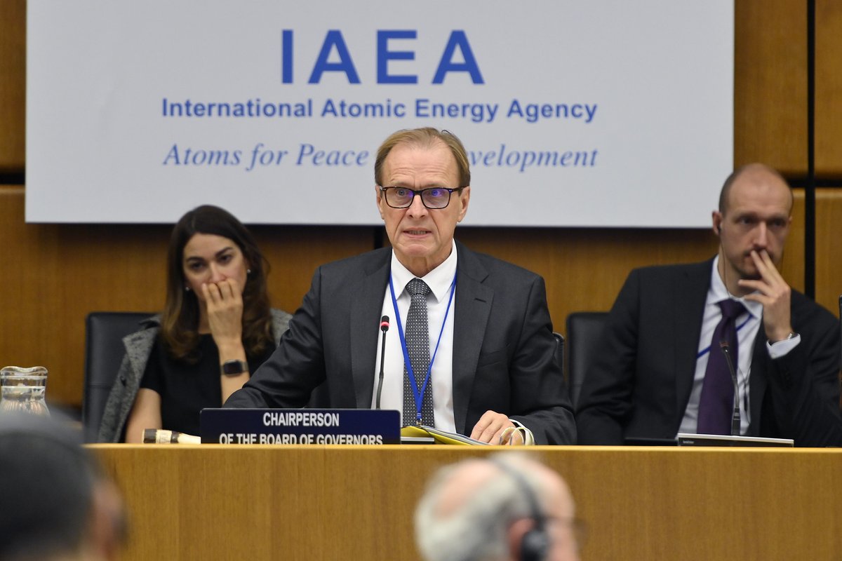 rafaelmgrossi's tweet photo. Our Board of Governors meeting opened today. I informed Governors that I've just returned from #COP27 where @IAEAorg is present &amp; engaged in important areas where we can help—nuclear is at the table, to mitigate #ClimateChange &amp; contribute to adaptation w/ #NuclearScience &amp; tech. https://t.co/b9pQkjkga4